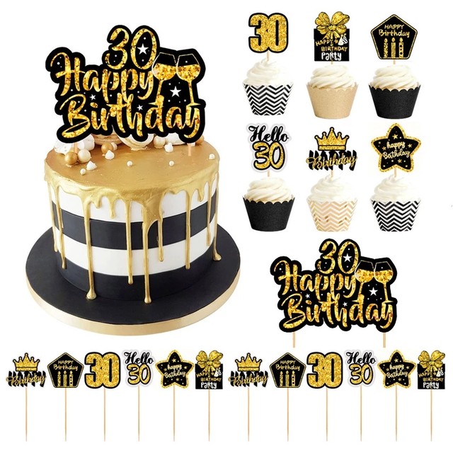 Decorações De Bolo De Feliz Aniversário, Aniversário, 54% OFF